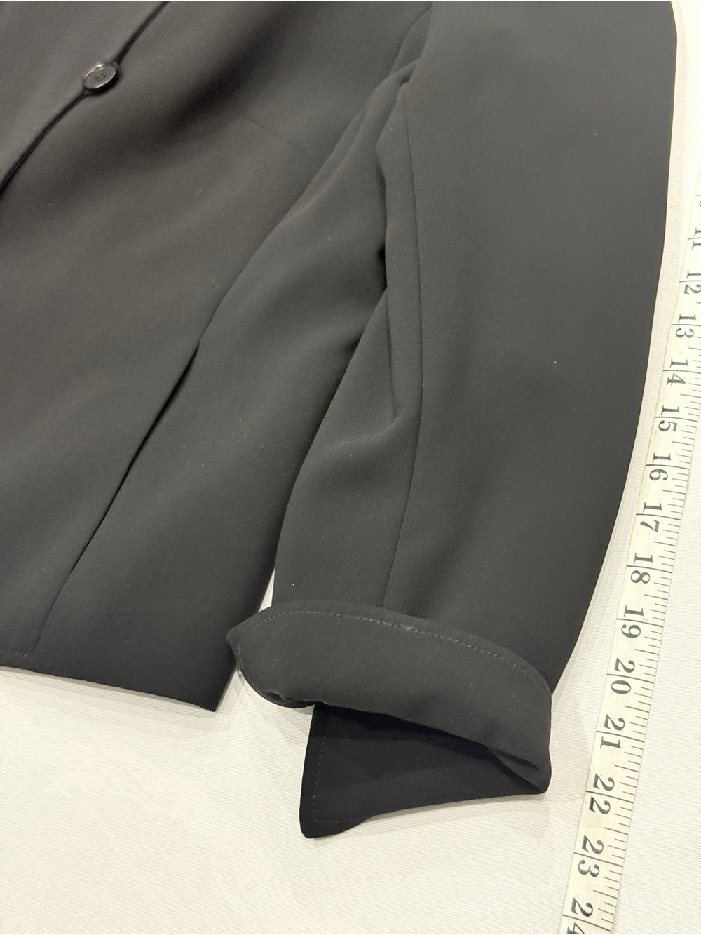 Talbots Black Asymmetric Button Blazer 14W - Picture 12 of 12